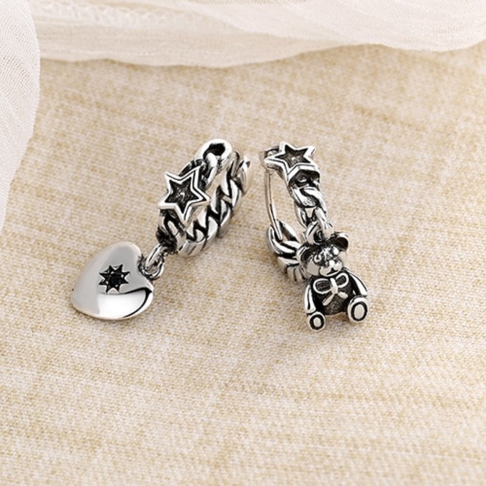 *NEW 925 Sterling Silver Vintage Hoop Earrings - Picture 5 of 10